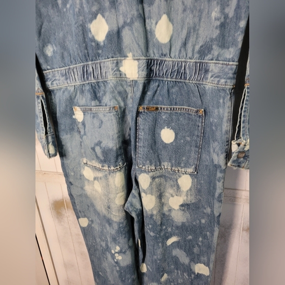 NWT Lee Union-Alls Women's  Coverall  Denim Splatter - Picture 6 of 11